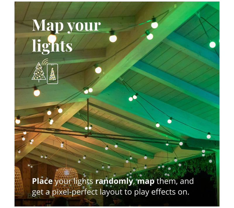 Twinkly Set of 2 In/Outdoor Smart 20 Bulb Festoon Lights — View 6