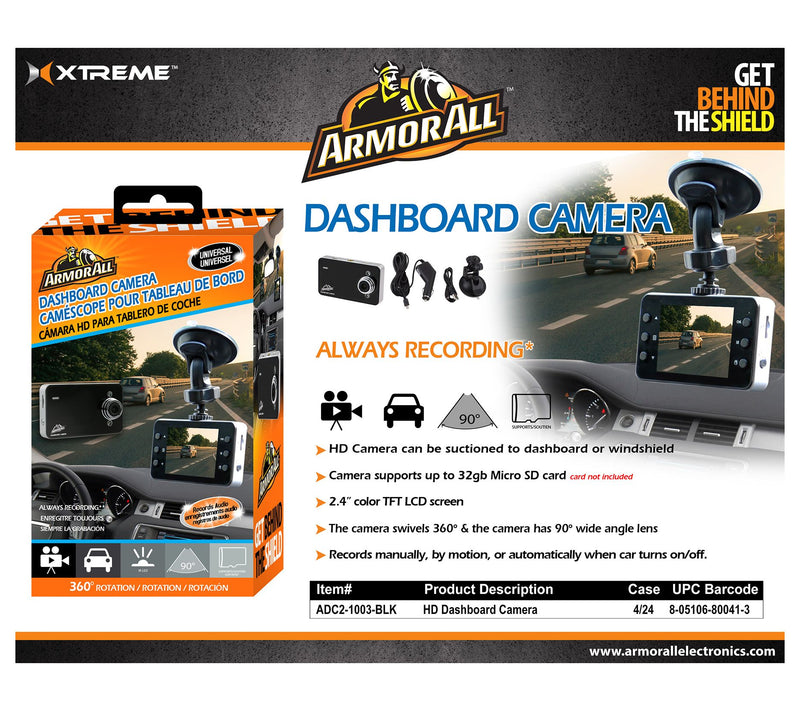 Jem Accessories ArmorAll Vehicle HD Dashboard Camera — View 9