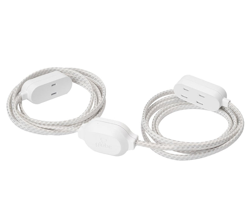 Globe Electric Twin Extension Cords with AC S/2 — View 2