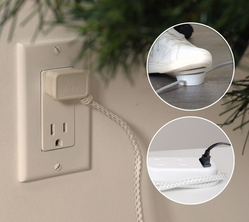 Globe Electric Set of (2) 3-Outlet Foot Switches with Designer Cord — View 7