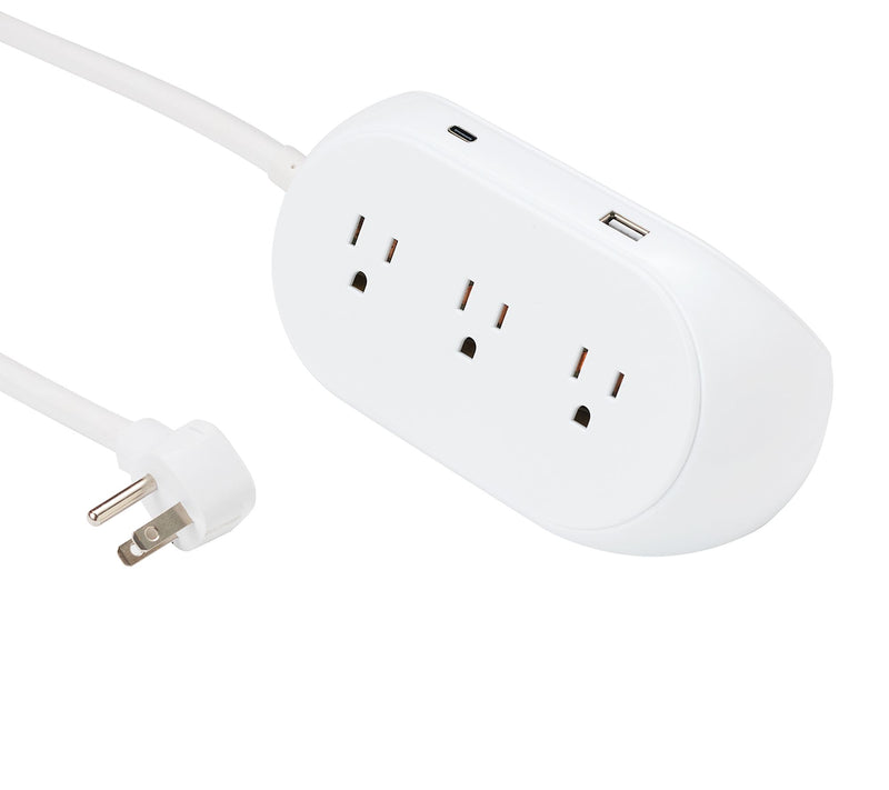 Globe Electric Wireless Charging Pod with 3 AC ports and 2 USB — View 3