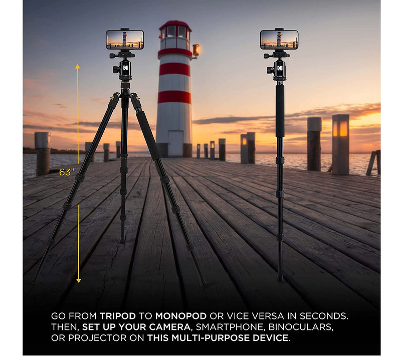Kodak Photo Gear 63" Premium Tripod Aluminum — View 7