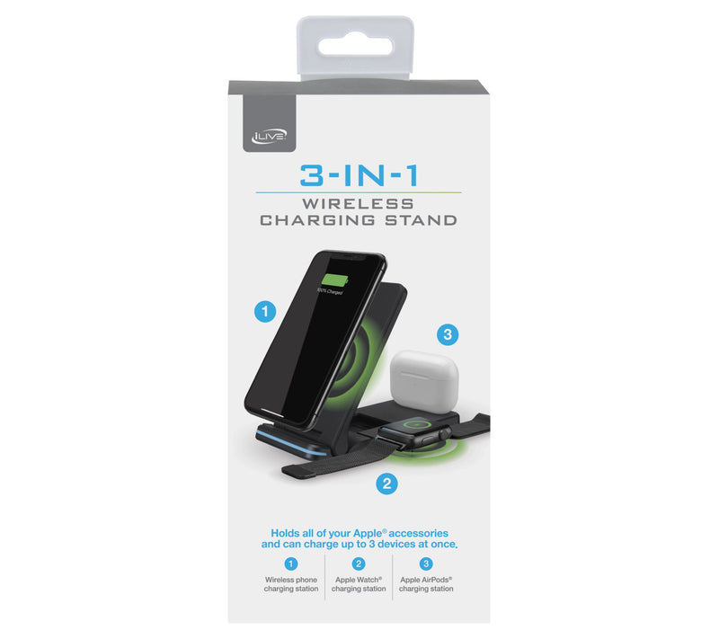 iLive 3-in-1 Wireless Charging Stand — View 9