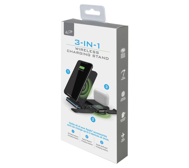 iLive 3-in-1 Wireless Charging Stand — View 8