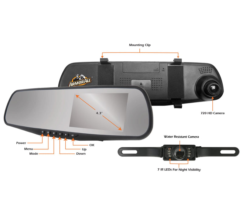 ArmorAll Rearview Mirror Dash & Backup Vehicle Camera — View 6
