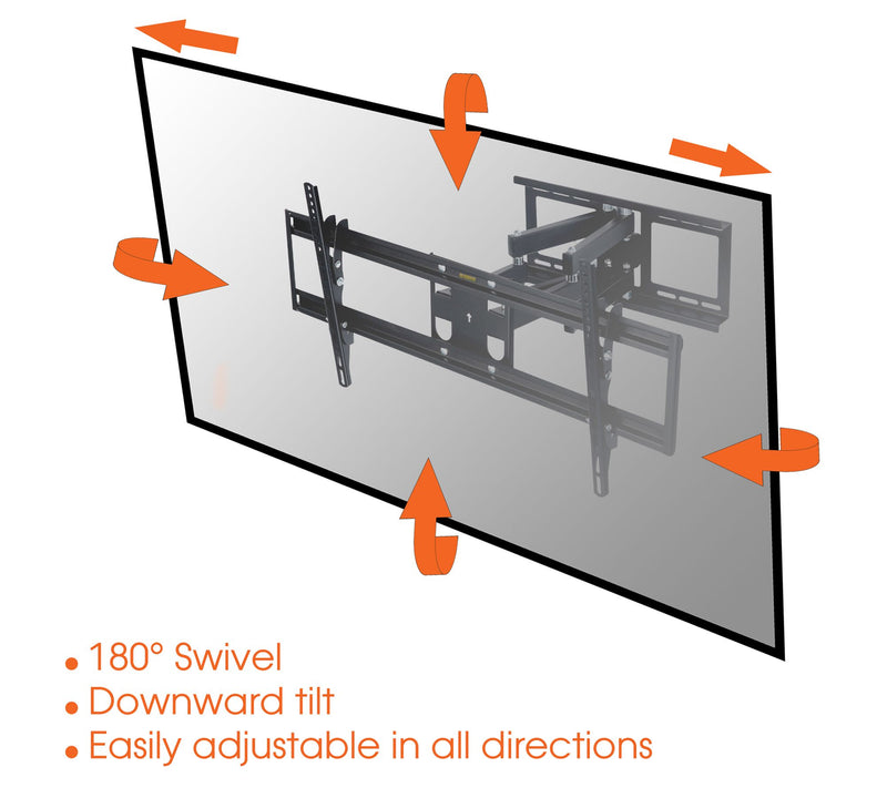 MegaMounts Full-Motion Wall Mount for 37"- 60"Displays — View 4