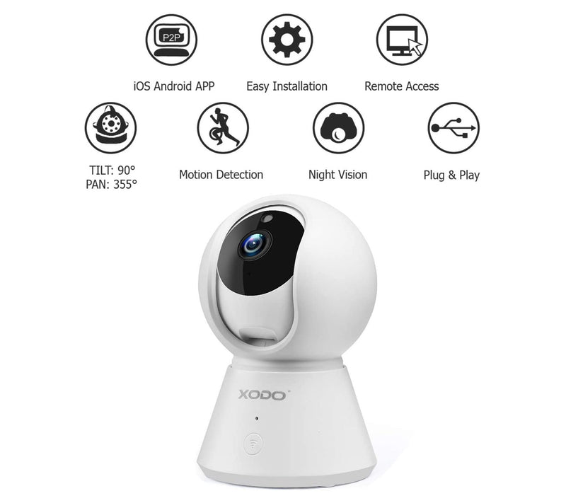 XODO Set of 3 Security Camera 1080p, 2-Way Audio, Night Visi — View 4