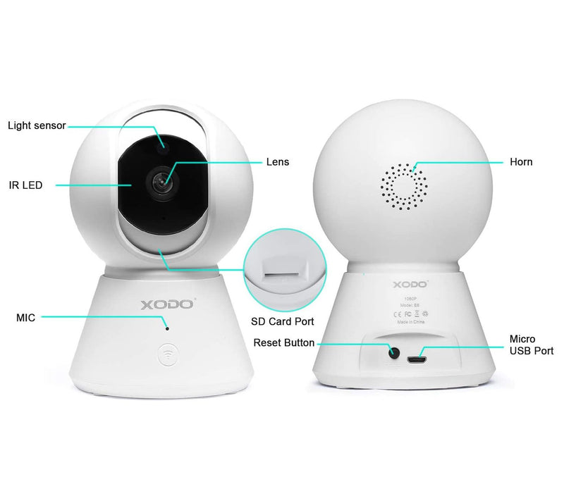 XODO Set of 3 Security Camera 1080p, 2-Way Audio, Night Visi — View 5