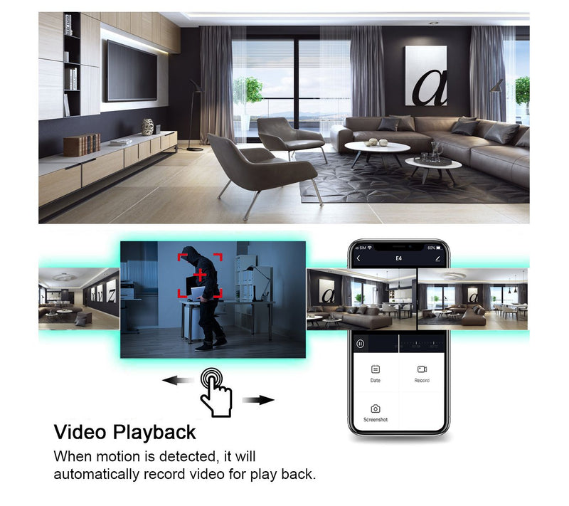 XODO Indoor HD Wifi Security Camera (4-Pack) — View 6