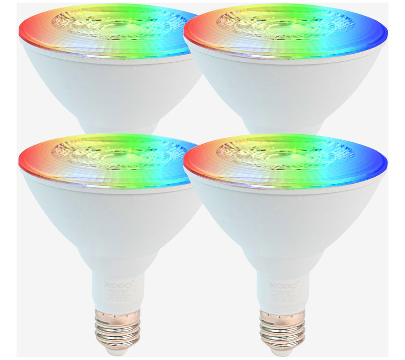 XODO Smart Floodlight LED Bulb 4-Pack Multi-Col or E26 11W — View 3