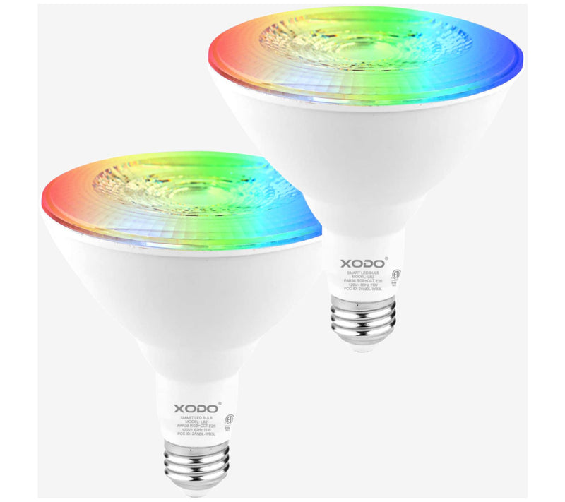 XODO Smart Floodlight LED Bulb 2-Pack Multi-Color WiFi E26 11W — Main view