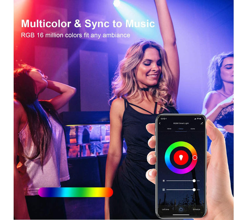 XODO Smart Candelabra LED Bulb 8-Pack Multi-Color WiFi E12 5W — View 6