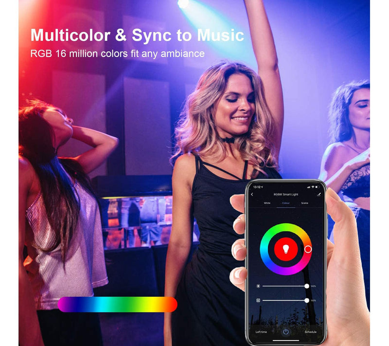 XODO Smart Candelabra LED Bulb 6-Pack Multi-Color WiFi E12 5W — View 7