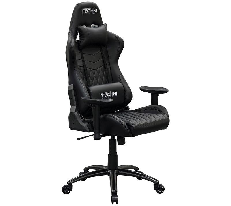 Techni Sport GG Black Memory Foam Adjustable PCGaming Chair — Main view