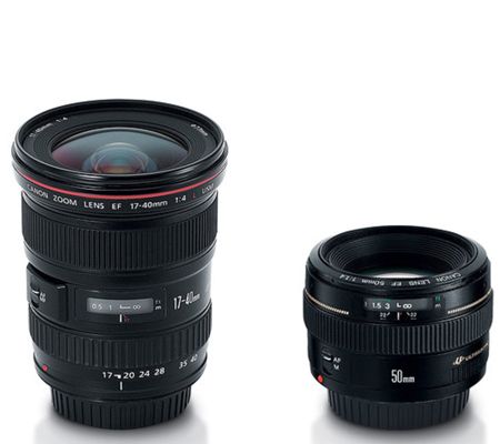 Canon Advanced 2-Lens Kit w/ 50mm f/1.4 & 17-40mm f/4L Lenses — View 2