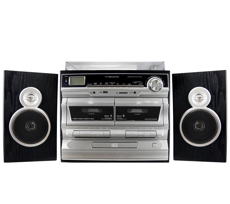 Trexonic 3-Speed Turntable with CD Player and Dual Cassette — Main view