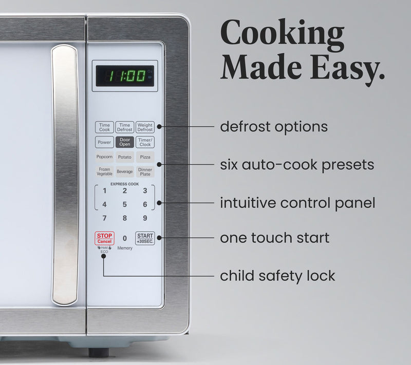 Farberware Classic 1.1 Cubic Foot Microwave Oven - White — View 4