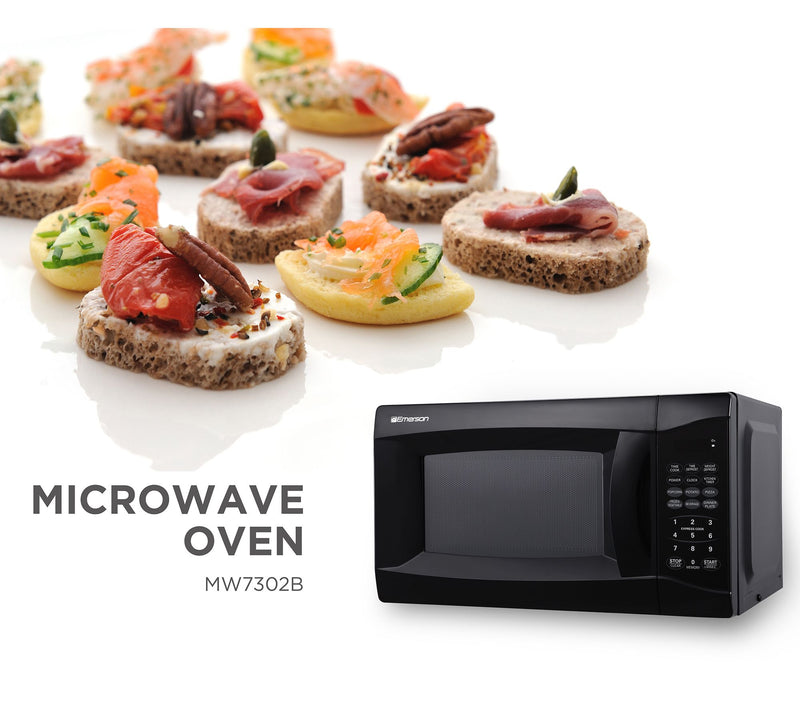 Emerson 0.7 Cubic Ft. 700W Compact Countertop Microwave Oven — View 2