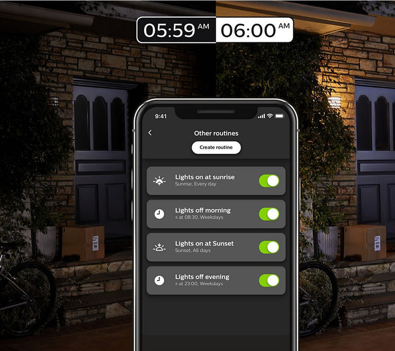 Philips Hue Outdoor Lucca Wall Lantern — View 4