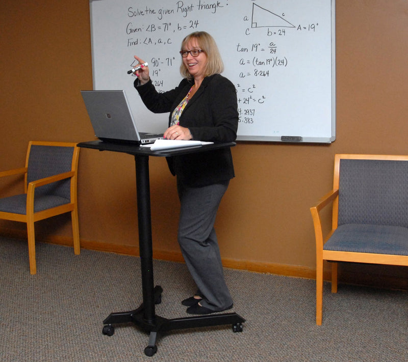 Royal LT28 Adjustable Sit and Stand Mobile Workstation — View 5