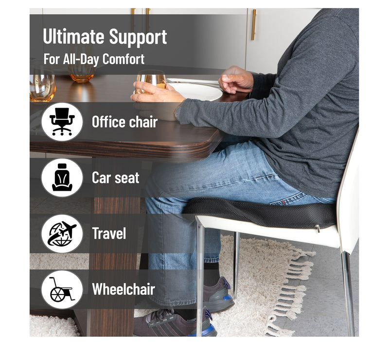 Mind Reader Large Memory Foam Seat Cushion withCarry Handle — View 5