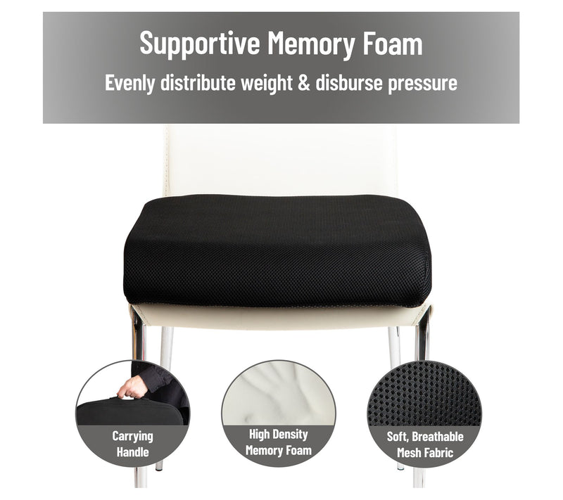 Mind Reader Large Memory Foam Seat Cushion withCarry Handle — View 6
