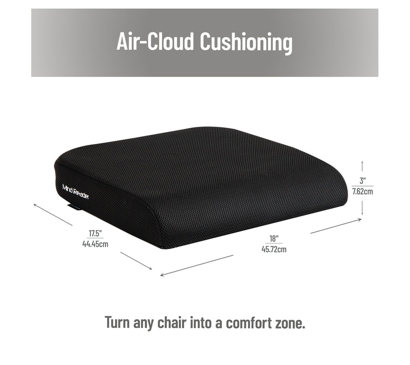 Mind Reader Large Memory Foam Seat Cushion withCarry Handle — View 4