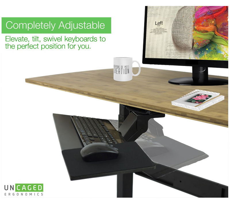 Uncaged Ergonomics KT1 Ergonomic Under-Desk Keyboard Tray — View 6