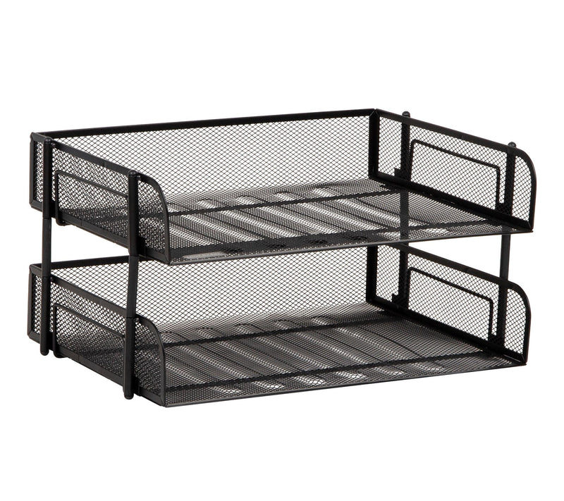 Mind Reader Mesh Stackable Letter Organizer with Tube — View 12