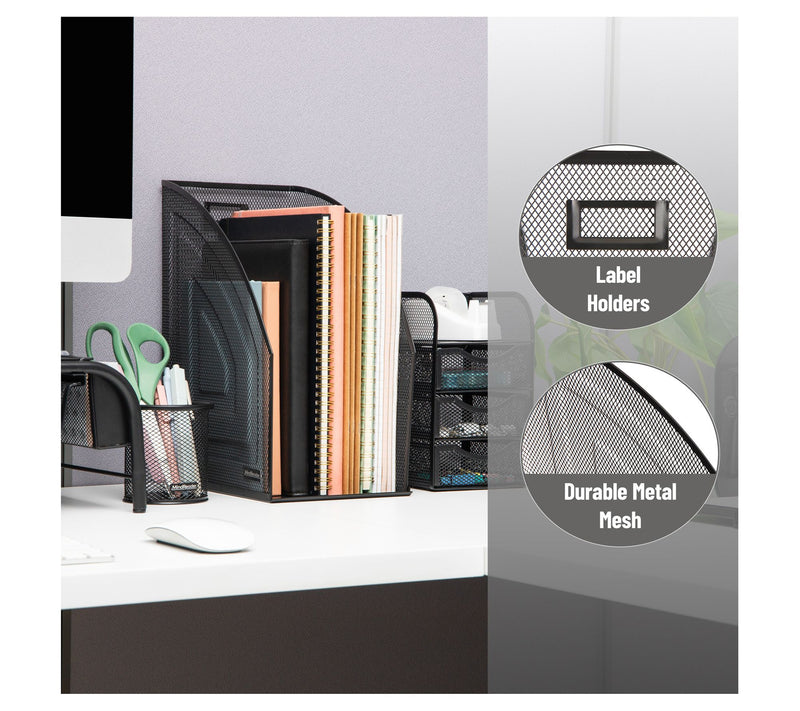 Mind Reader 2-Piece Mesh Magazine and File Organizer — View 5