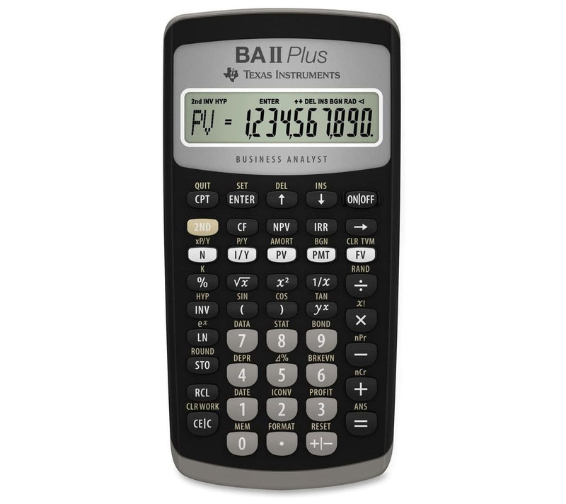 Texas Instruments BA II Plus FinancialCalculator — Main view