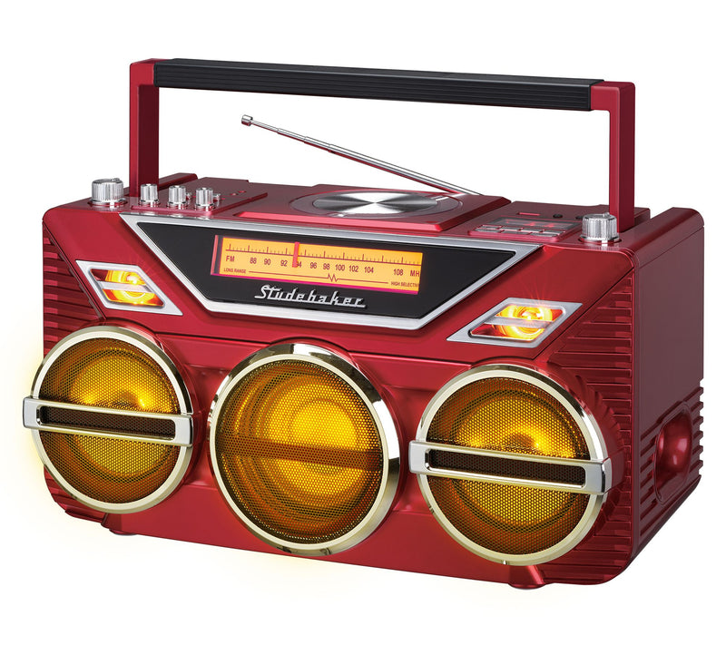 Studebaker Boombox with Bluetooth/CD/FM Radio and 15W Subwoofer — View 5