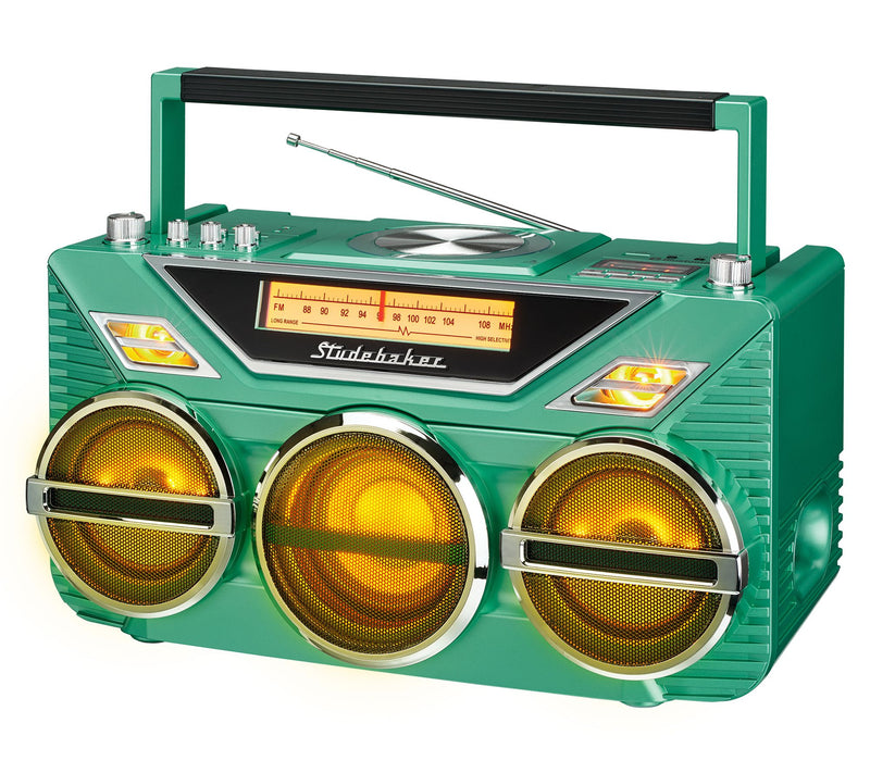 Studebaker Boombox with Bluetooth/CD/FM Radio and 15W Subwoofer — View 11