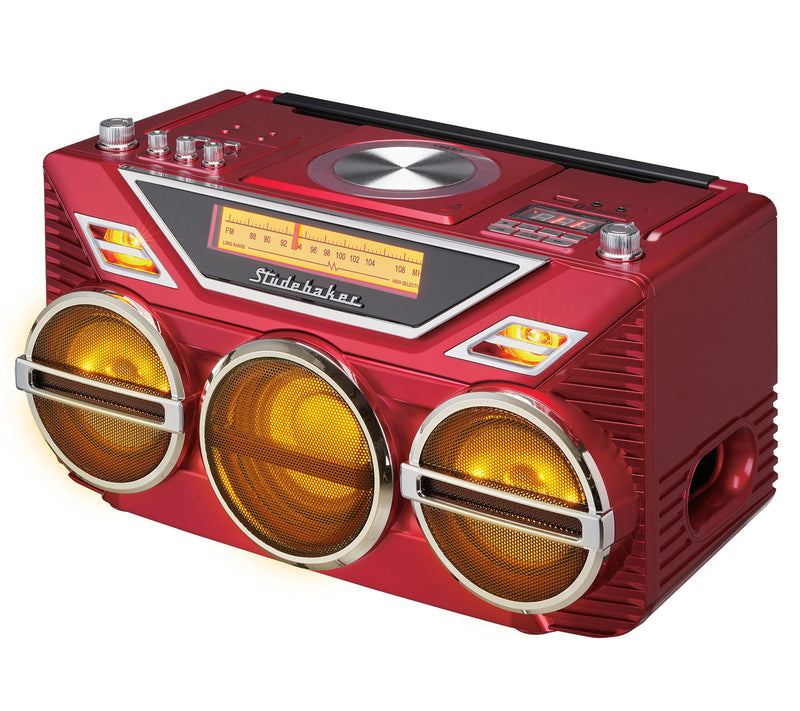 Studebaker Boombox with Bluetooth/CD/FM Radio and 15W Subwoofer — View 12