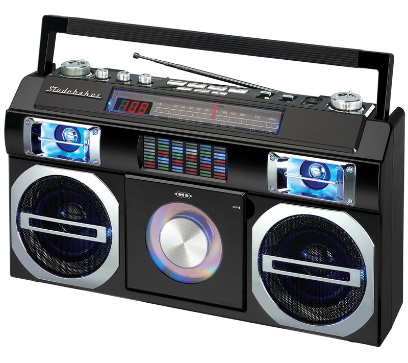 Studebaker Retro Bluetooth Boombox with CD Player and Radio — View 3