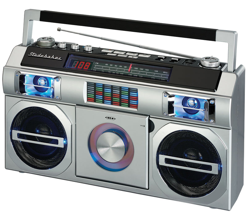 Studebaker Retro Bluetooth Boombox with CD Player and Radio — View 9