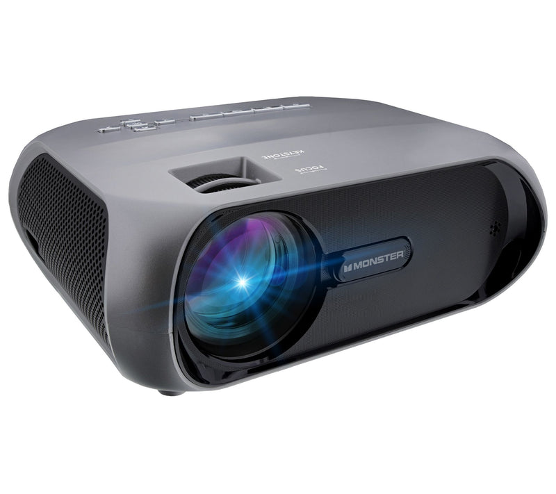 Monster Vision Wireless 1080P FHD TFT Projector w/ 120" Screen — View 3