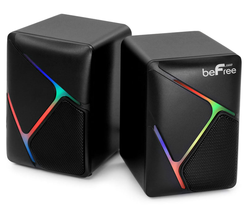 beFree Sound Dual Compact LED Gaming Desktop Spakers — Main view