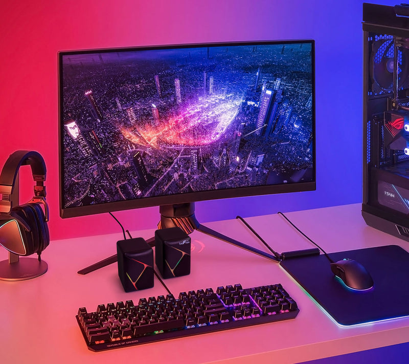 beFree Sound Dual Compact LED Gaming Desktop Spakers — View 9