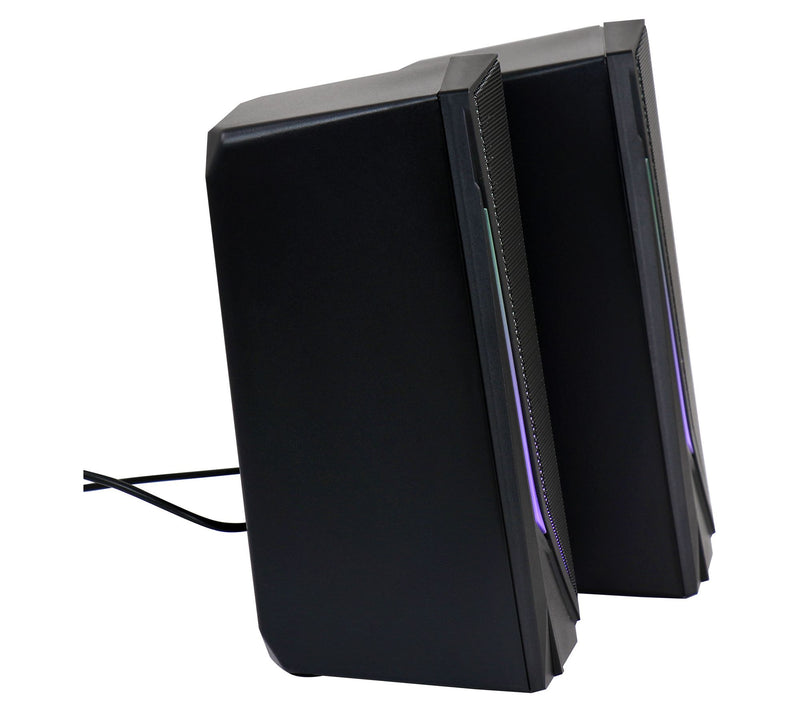 beFree Sound 2.0 Computer Gaming Speakers w/ LED RGB Lights — View 5