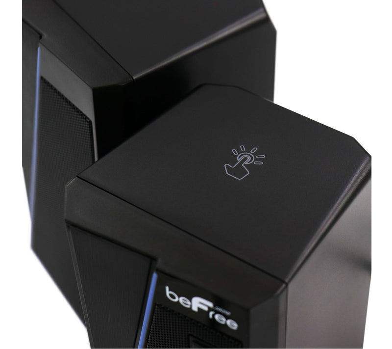 beFree Sound 2.0 Computer Gaming Speakers w/ Co lor LED Lights — View 8