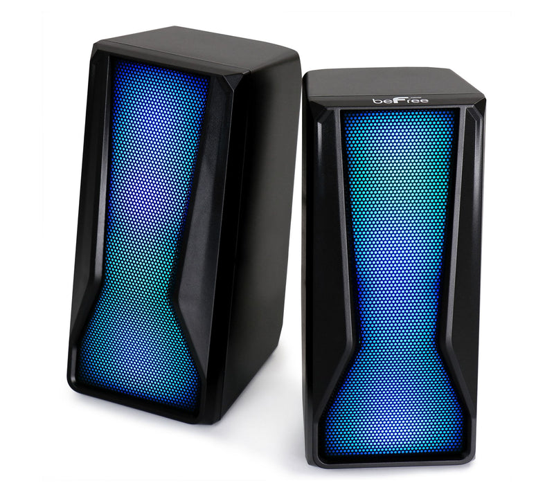 beFree Sound Color LED Dual Gaming Speakers — View 4