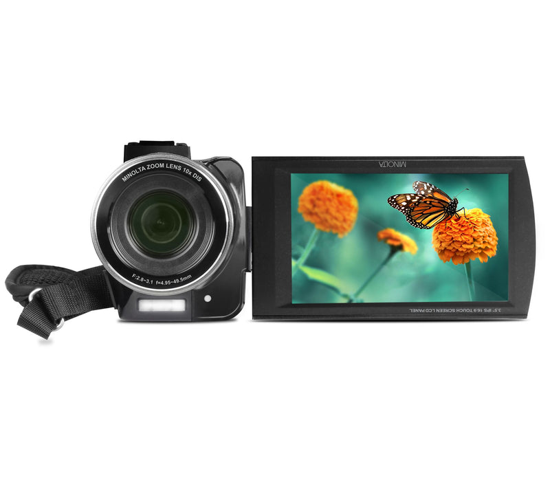 Minolta MN4K100Z_10x Optical Zoom HD Camcorder & 32GB SD Card — View 10