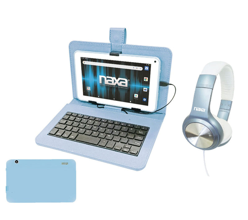 Naxa 7" Core Android 11 Tablet, USB Keyboard Case & Headphones — View 5