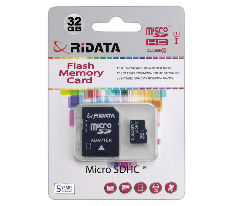 RiData 32GB MicroSD Memory Card with Adapter — Main view
