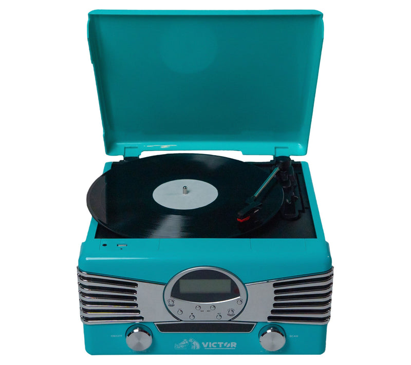Victor Diner 7-In-1 Turntable Music Center — View 8