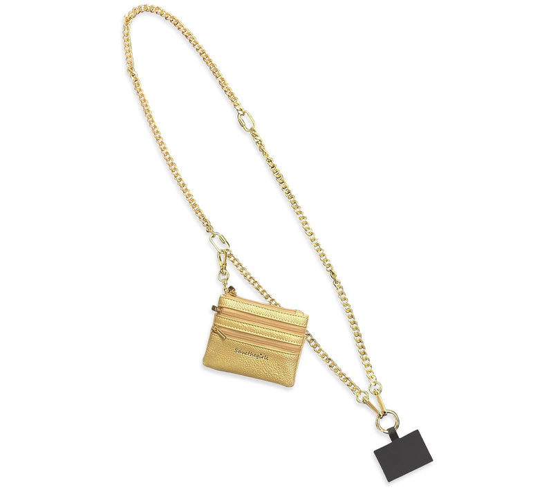 Save the Girls Chain Phone Strap with Zip Pouch — Main view