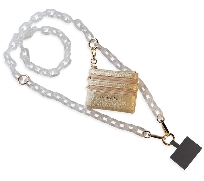Save the Girls Chain Phone Strap with Zip Pouch — View 7