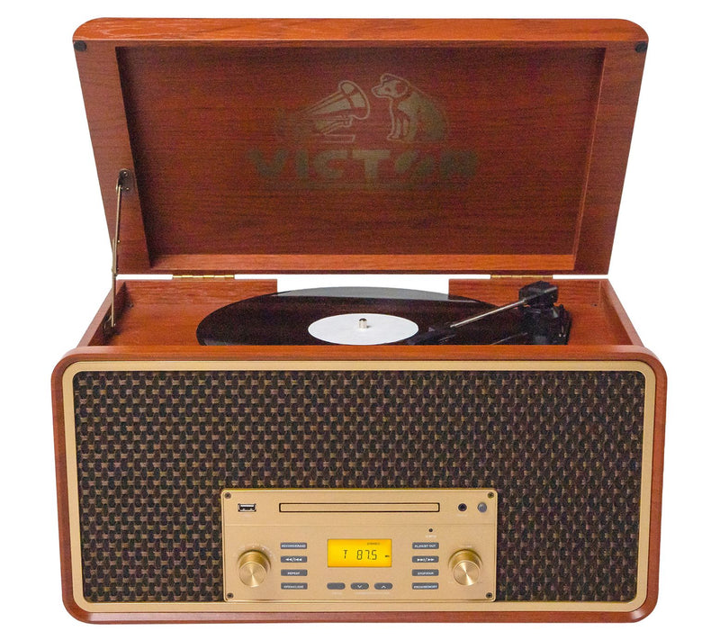 Victor Monument 8-in-1 Wood Music Center — View 8