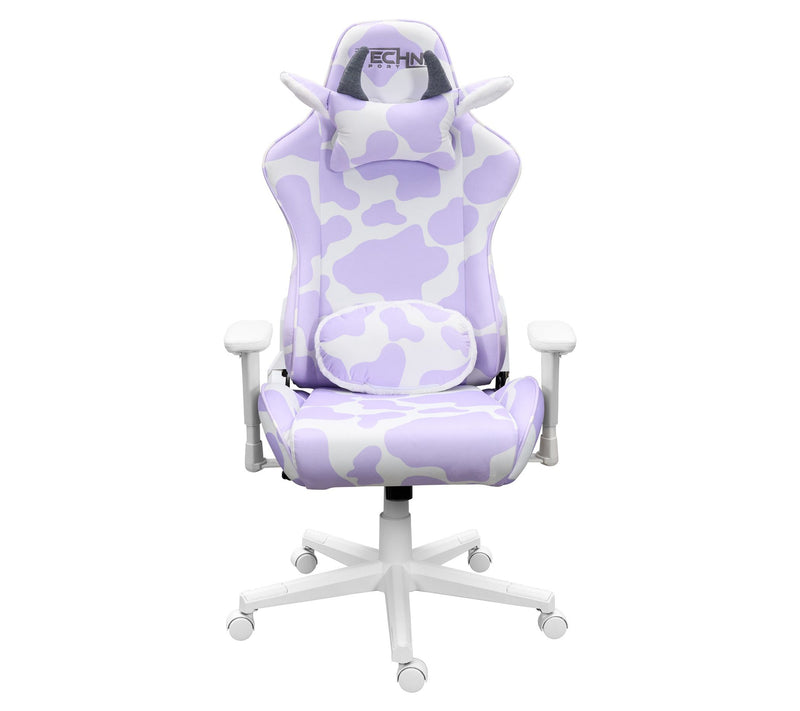 Techni Sport Cow Print Memory Foam Adjustable PGaming Chair — View 11
